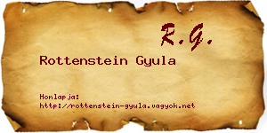 Rottenstein Gyula névjegykártya